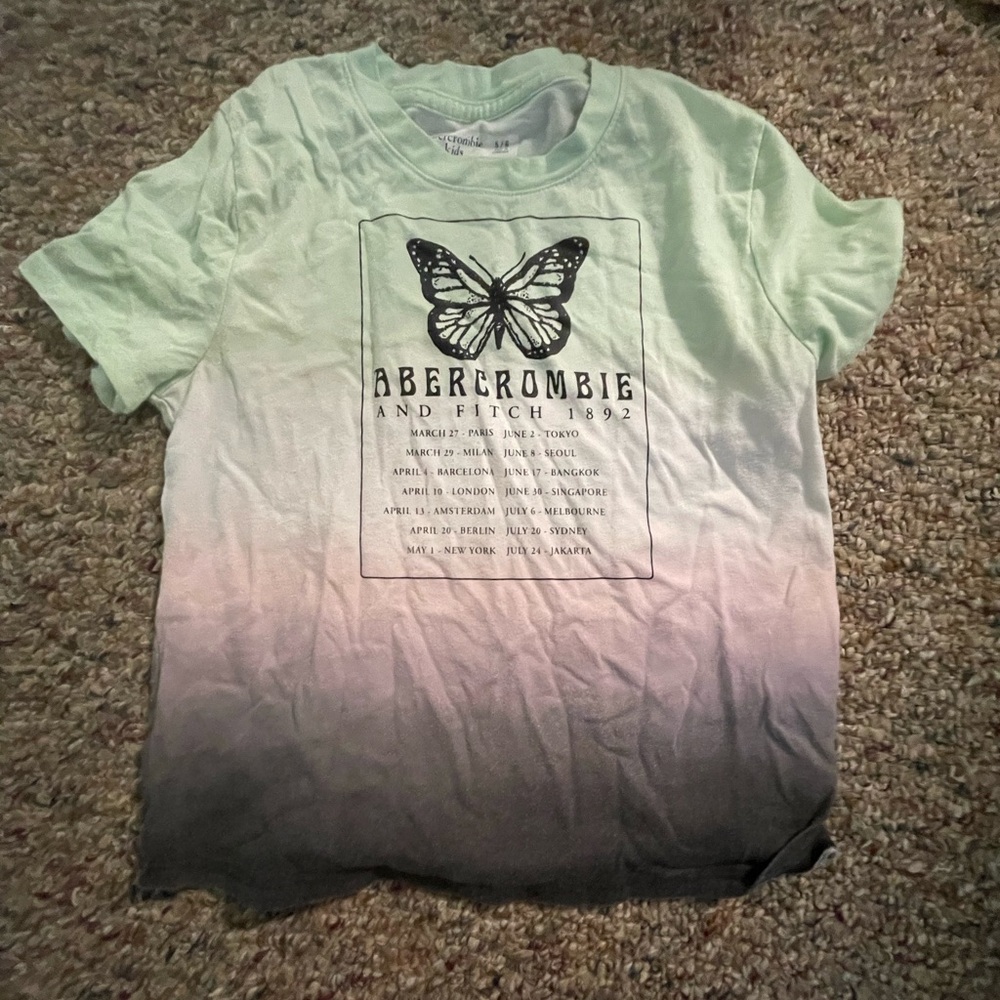 Abercrombie kids girls butterfly tshirt